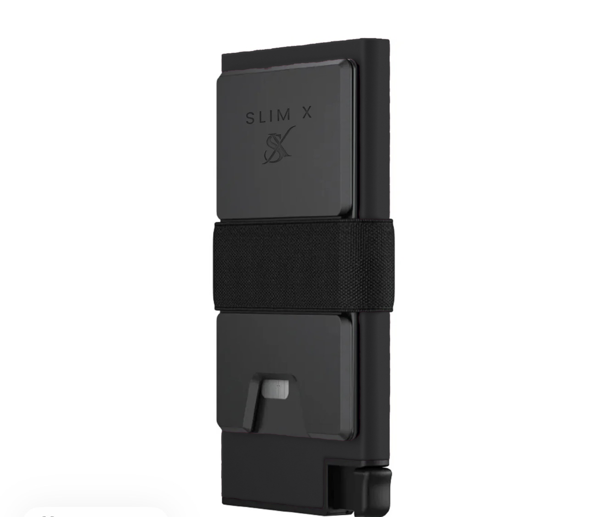 SlimX smart wallet in Black, front view #color_black